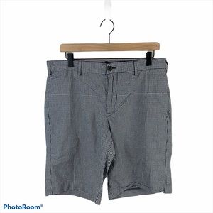 ❤️ Men's Blue and White Gingham Checked Shorts